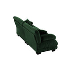 Canapé 2 places Cloud Couch pour salon, Chenille, 2 places, 2 coussins lombaires et 2 coussins décoratifs, Vert Chenille