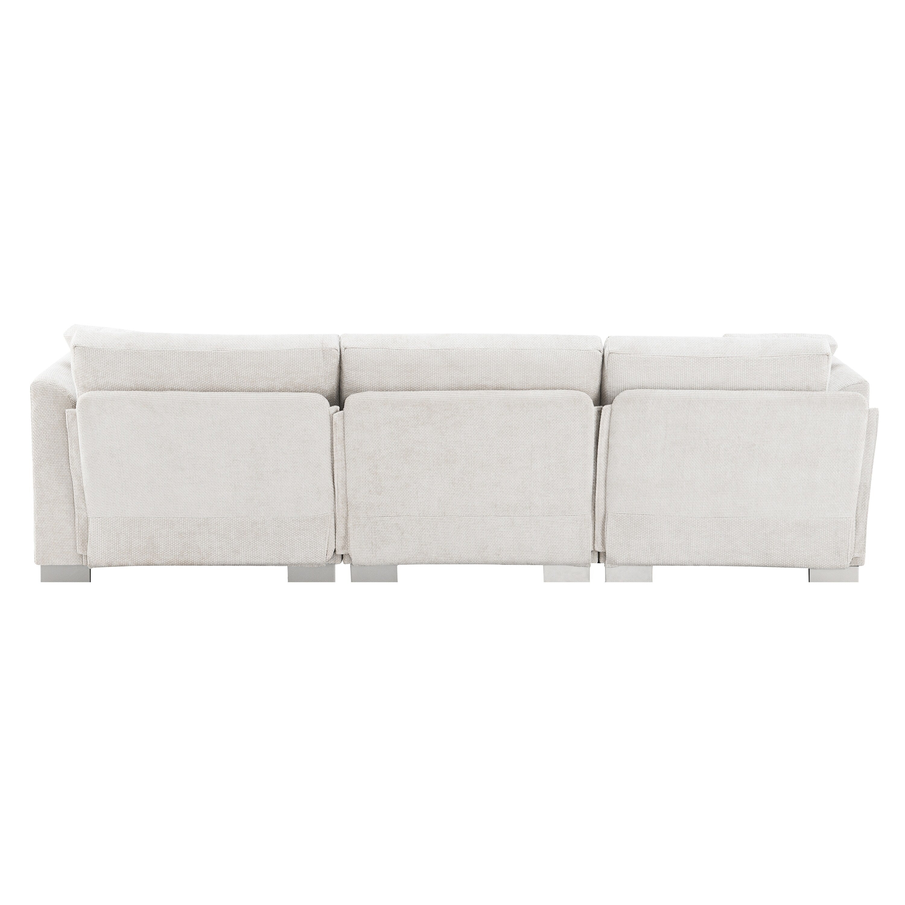 Canapé sectionnel Cloud, ensemble de canapés de luxe en forme de L avec 2 oreillers gratuits, mobilier d'intérieur 4 places en chenille avec méridienne surdimensionnée
