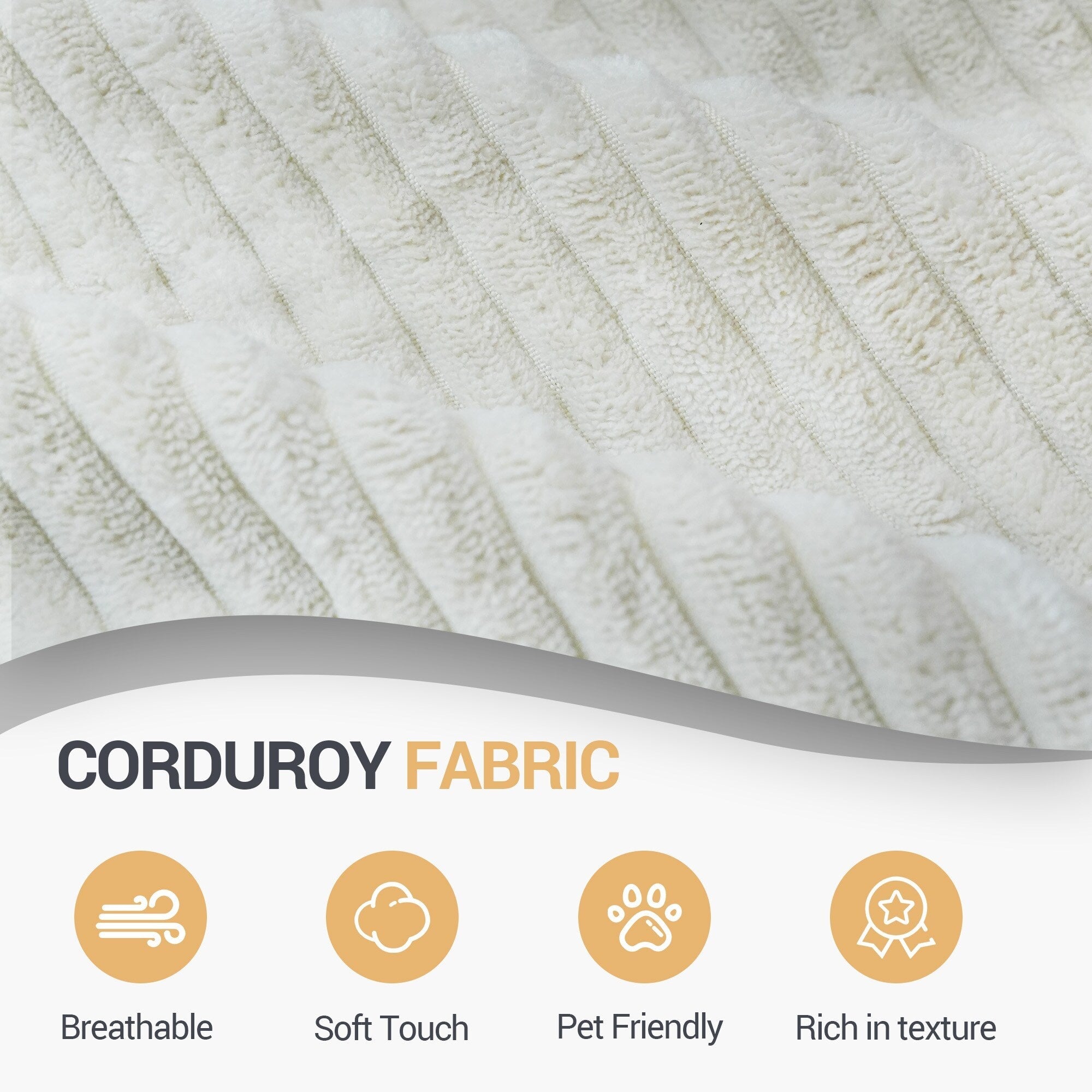 Canapé-lit modulable 2 places Cloud Soft en blanc