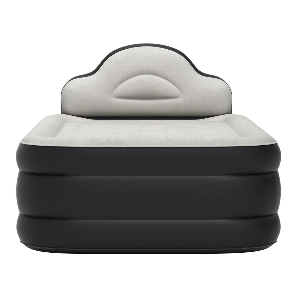 Matelas gonflable en forme de nuage avec cordon d'alimentation intégré, tête de pompe fixe et tête de lit gonflable