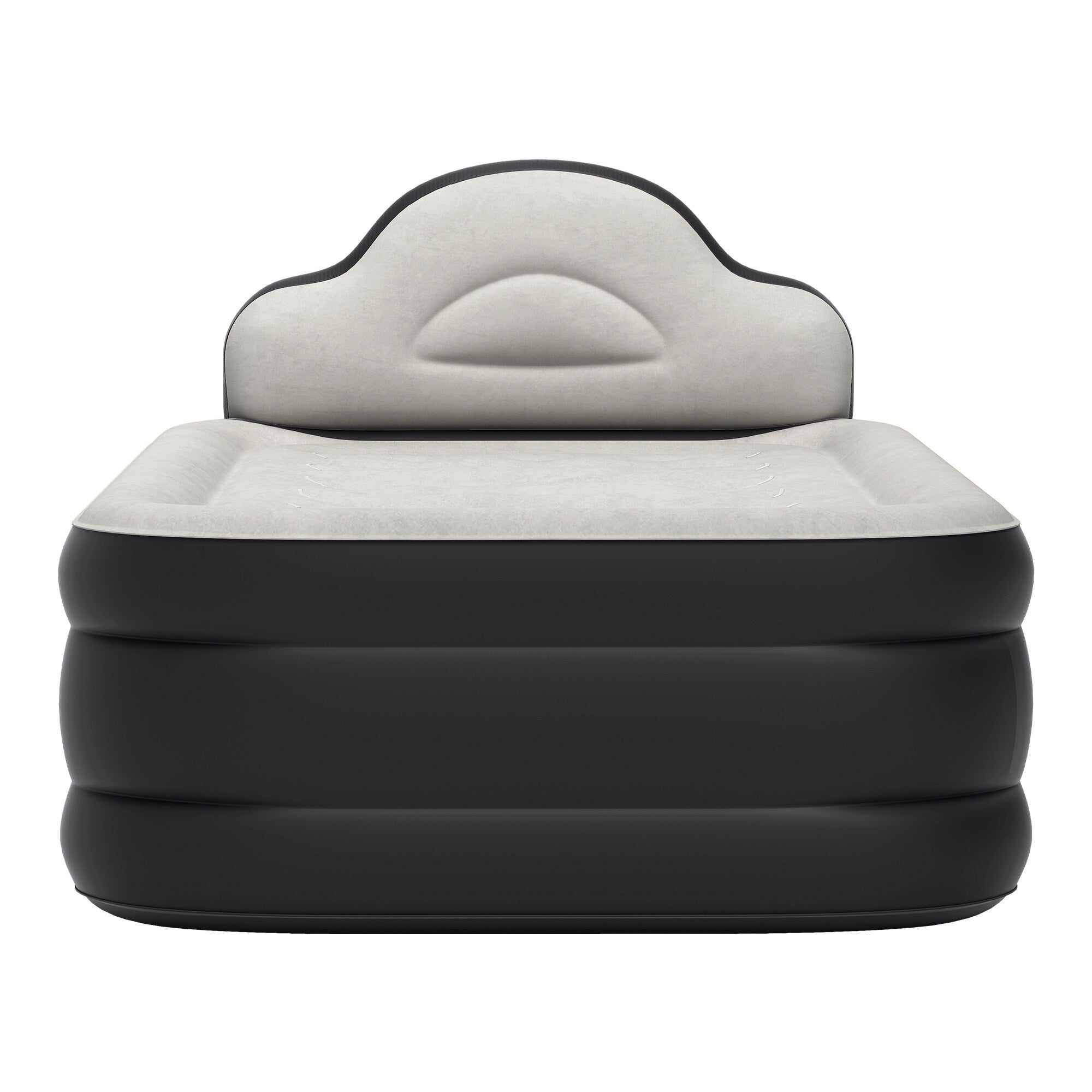 Matelas gonflable en forme de nuage avec cordon d'alimentation intégré, tête de pompe fixe et tête de lit gonflable