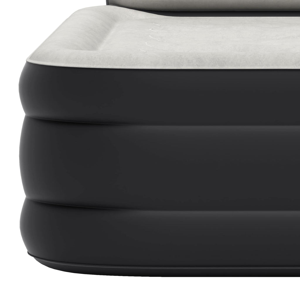 Matelas gonflable en forme de nuage avec cordon d'alimentation intégré, tête de pompe fixe et tête de lit gonflable