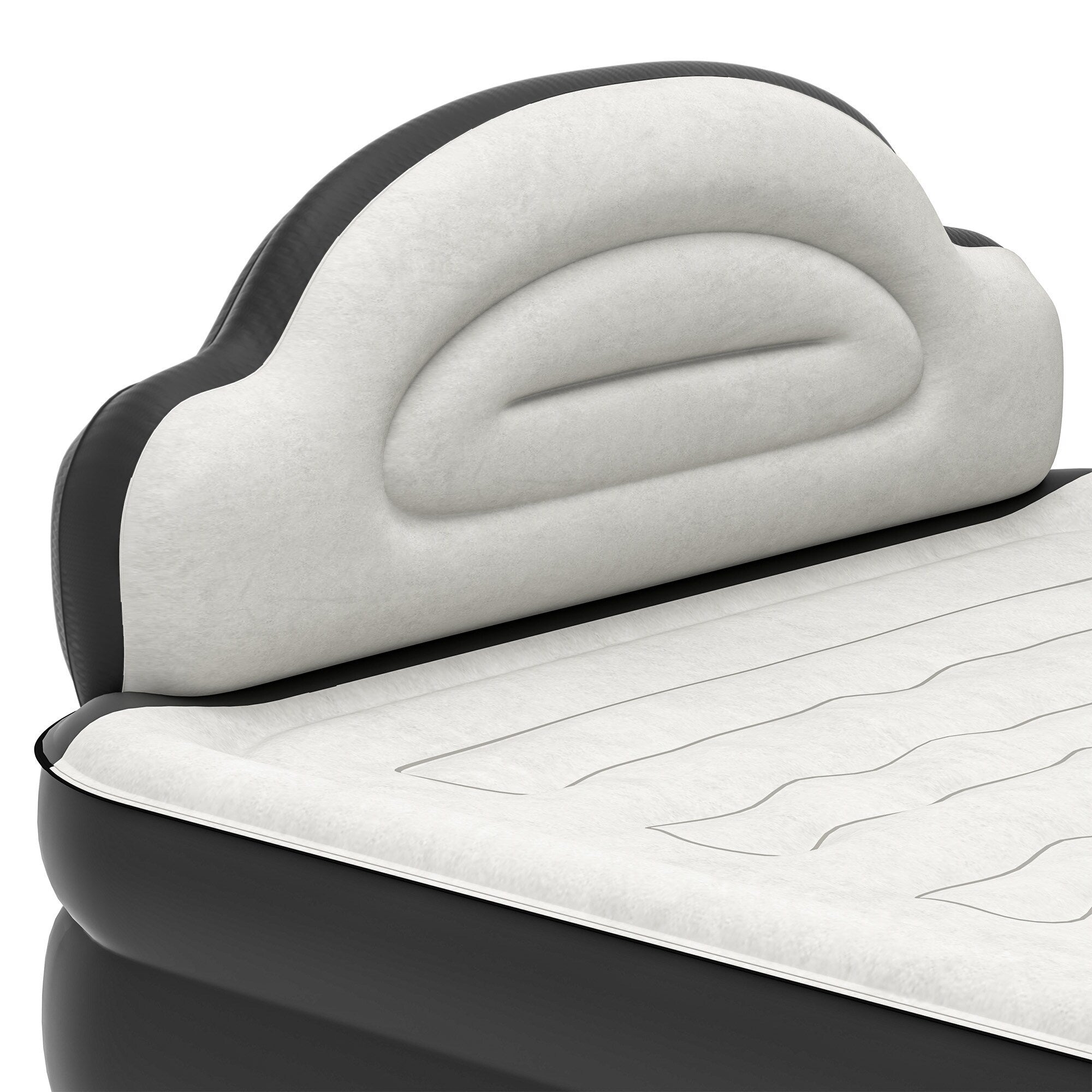 Matelas gonflable en forme de nuage avec cordon d'alimentation intégré, tête de pompe fixe et tête de lit gonflable