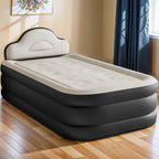 Matelas gonflable en forme de nuage avec cordon d'alimentation intégré, tête de pompe fixe et tête de lit gonflable