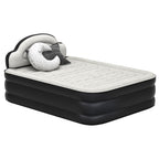 Matelas gonflable en forme de nuage avec cordon d'alimentation intégré, tête de pompe fixe et tête de lit gonflable