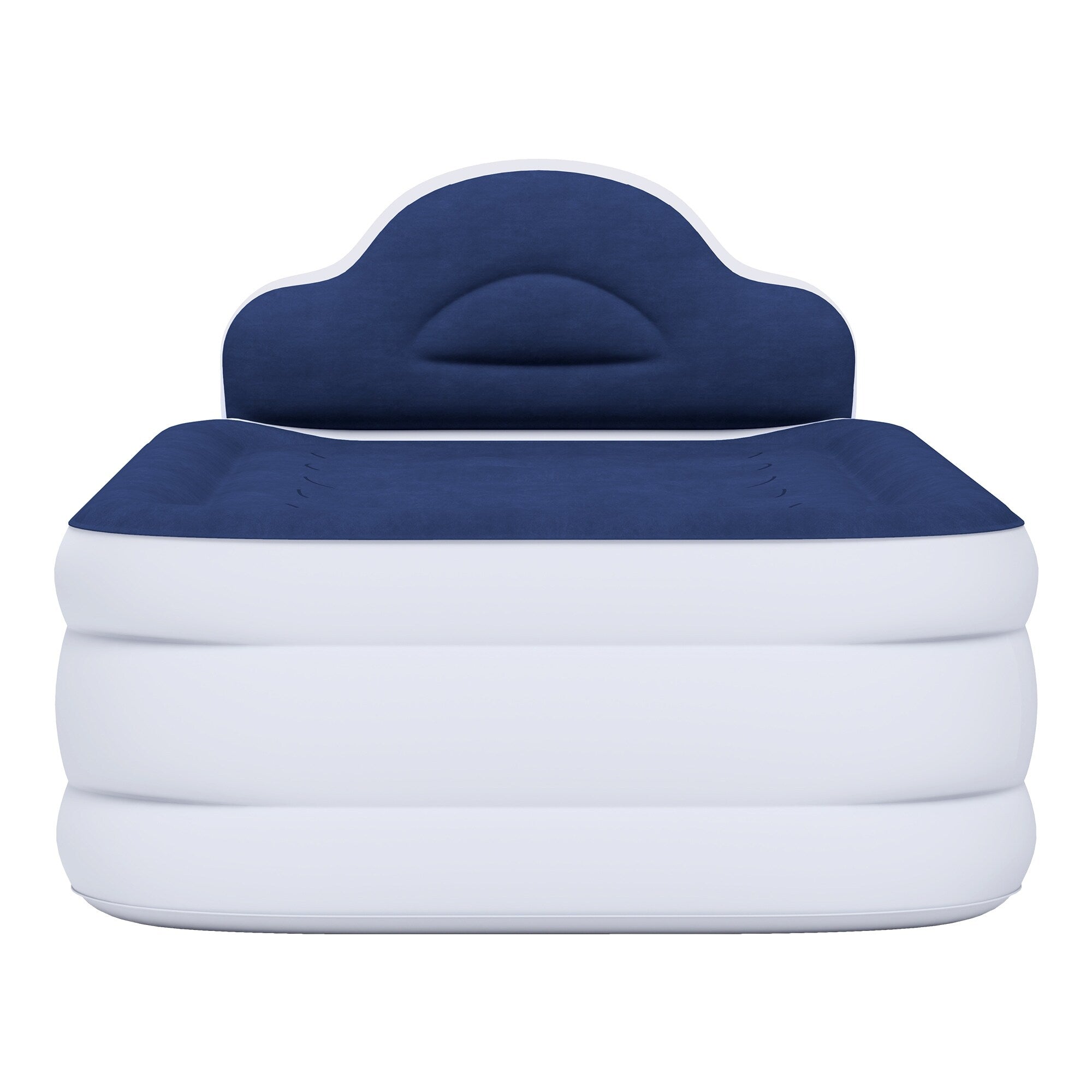 Matelas gonflable en forme de nuage avec cordon d'alimentation intégré, tête de pompe fixe et tête de lit gonflable