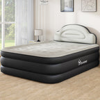Matelas gonflable en forme de nuage avec cordon d'alimentation intégré, tête de pompe fixe et tête de lit gonflable