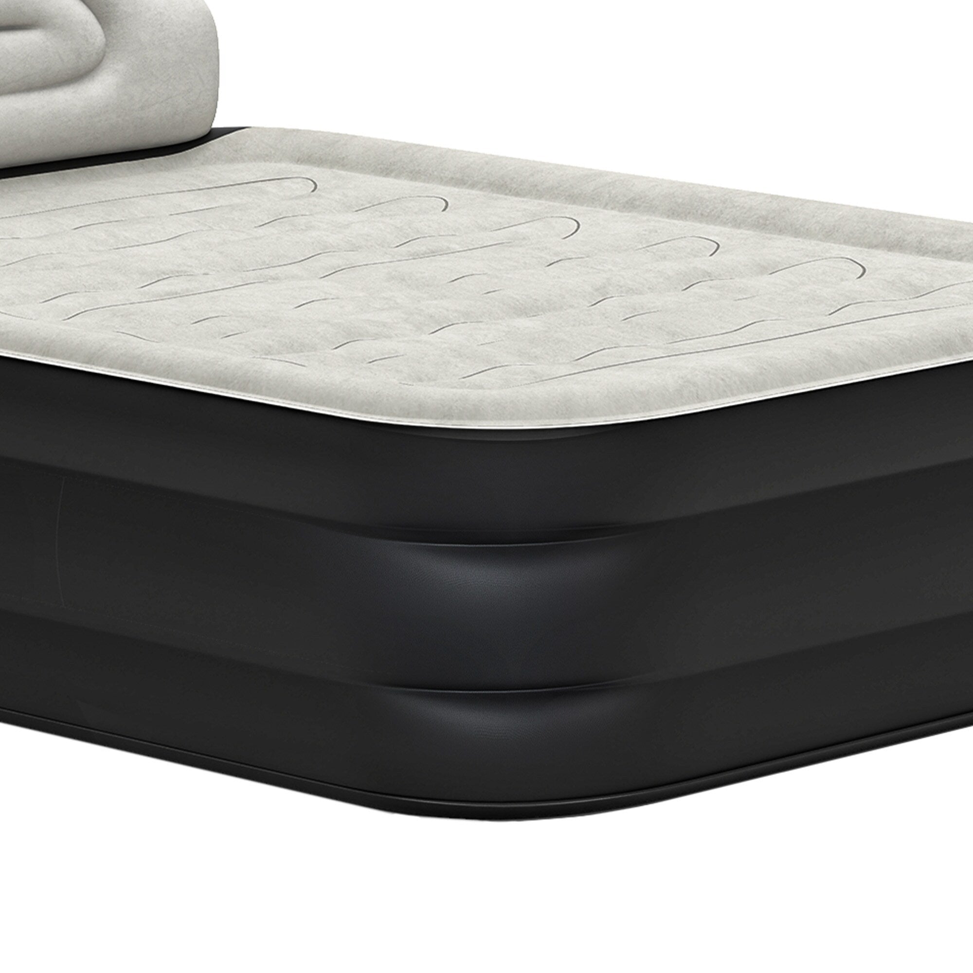 Matelas gonflable en forme de nuage avec cordon d'alimentation intégré, tête de pompe fixe et tête de lit gonflable