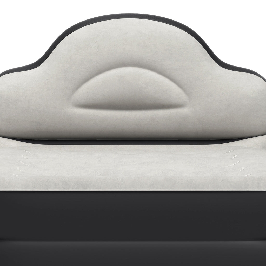 Matelas gonflable en forme de nuage avec cordon d'alimentation intégré, tête de pompe fixe et tête de lit gonflable