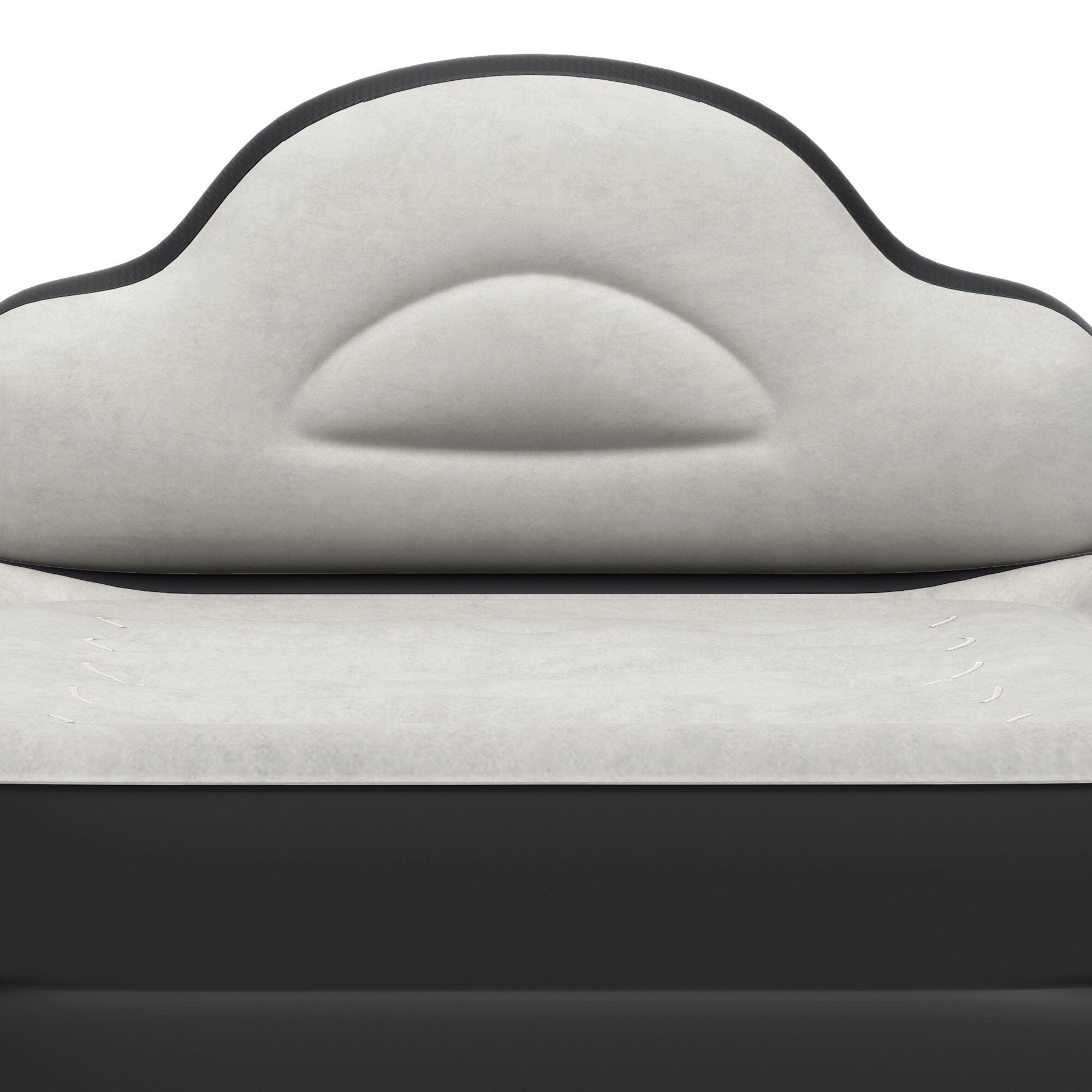 Matelas gonflable en forme de nuage avec cordon d'alimentation intégré, tête de pompe fixe et tête de lit gonflable