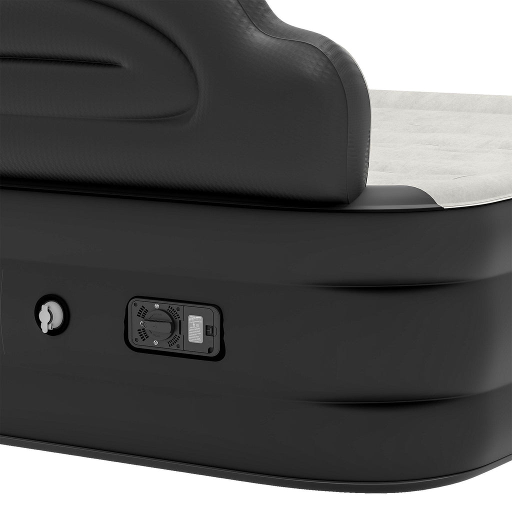 Matelas gonflable en forme de nuage avec cordon d'alimentation intégré, tête de pompe fixe et tête de lit gonflable