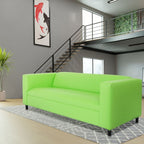 Canapés Coast to Coast Canapé 3 places moderne du milieu du siècle en similicuir avec cadre en bois massif et rembourrage