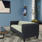 Canapés Coast to Coast Canapé 3 places moderne du milieu du siècle en similicuir avec cadre en bois massif et rembourrage