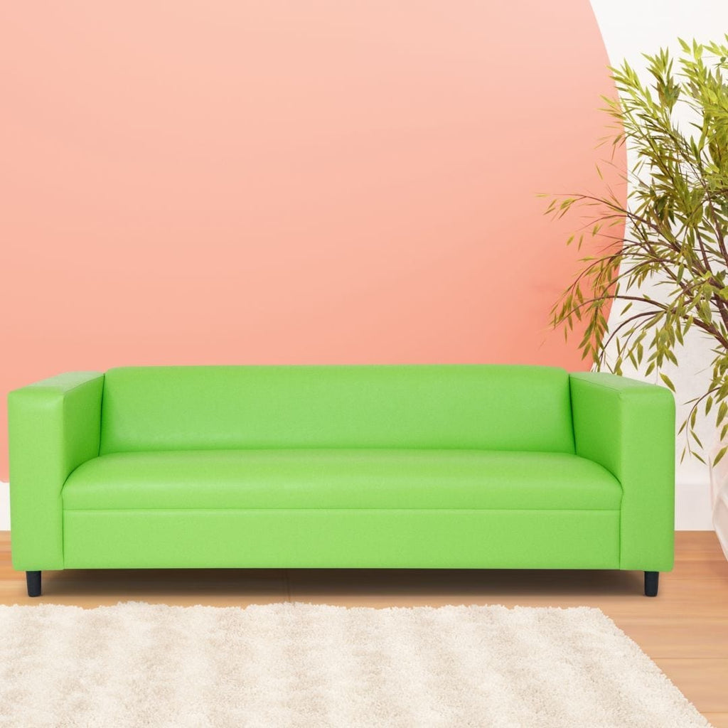 Canapés Coast to Coast Canapé 3 places moderne du milieu du siècle en similicuir avec cadre en bois massif et rembourrage