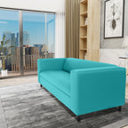 Canapés Coast to Coast Canapé 3 places moderne du milieu du siècle en similicuir avec cadre en bois massif et rembourrage