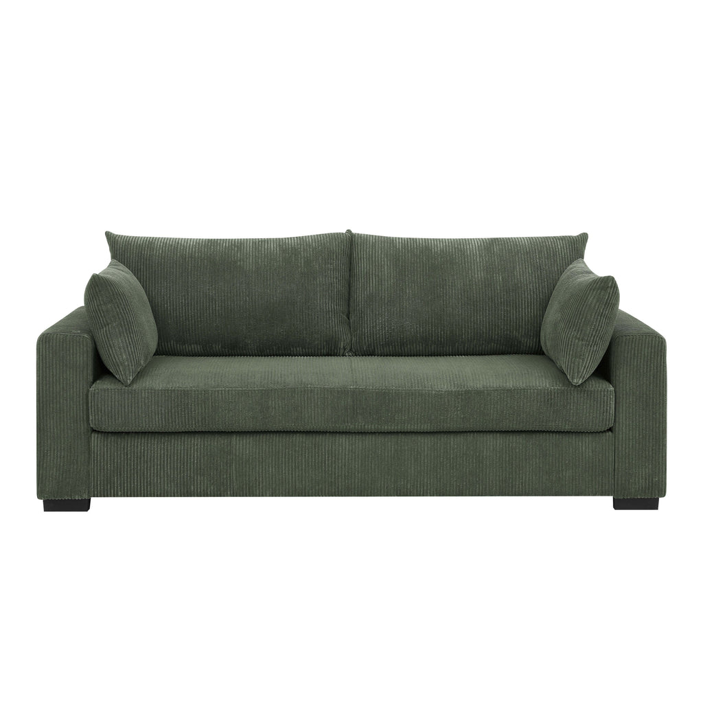 Canapé en velours côtelé Coastal Haven, tissu en velours côtelé doux pour les salons, les espaces invités ou les maisons de vacances
