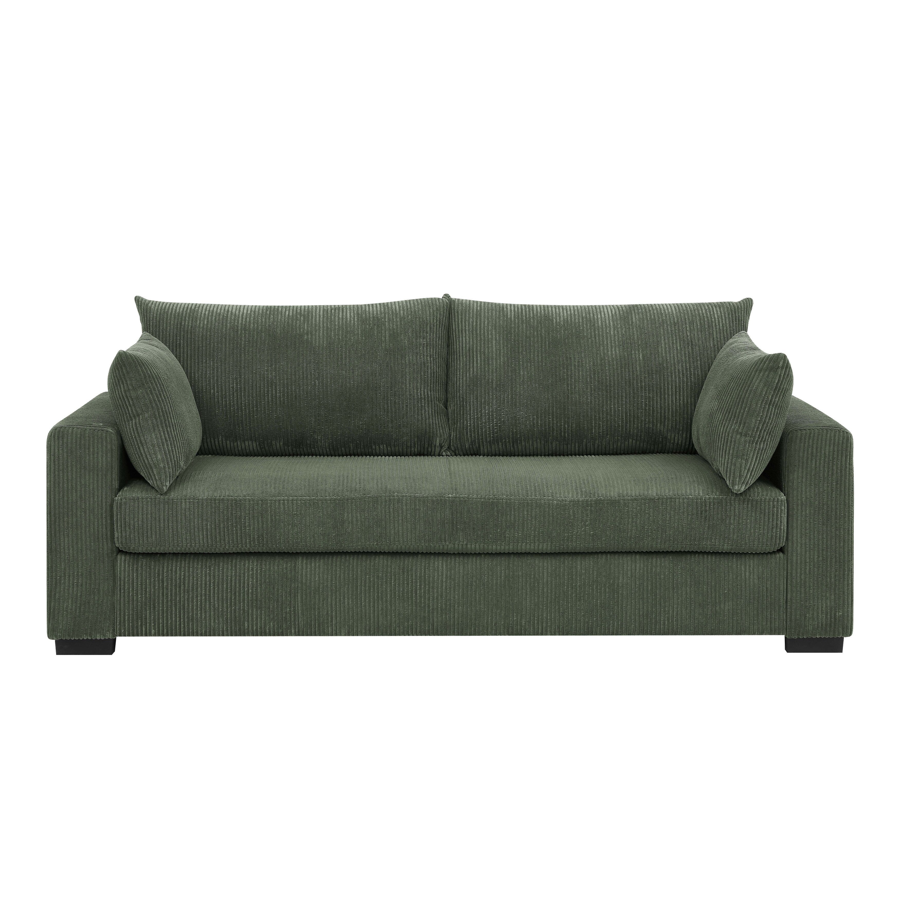 Canapé en velours côtelé Coastal Haven, tissu en velours côtelé doux pour les salons, les espaces invités ou les maisons de vacances