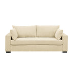 Canapé en velours côtelé Coastal Haven, tissu en velours côtelé doux pour les salons, les espaces invités ou les maisons de vacances