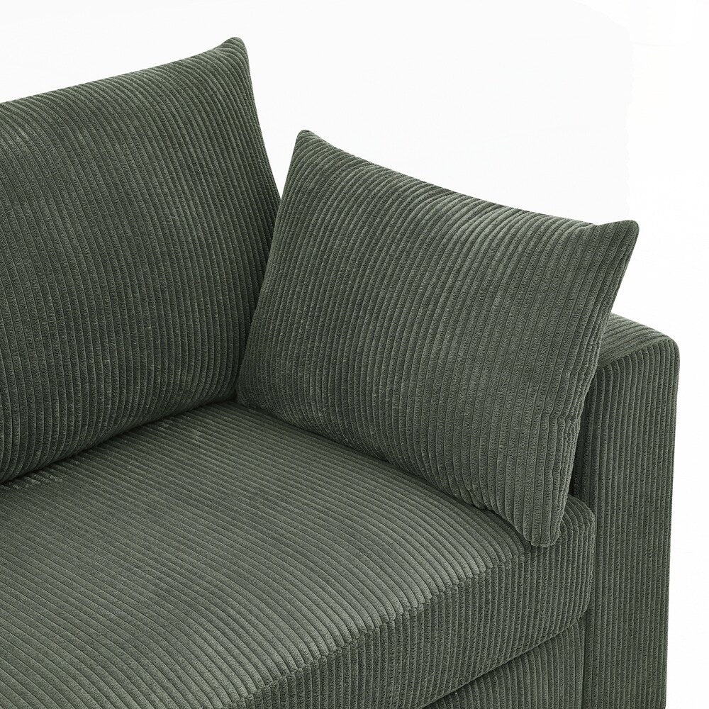 Canapé 2 places en velours côtelé Coastal Haven