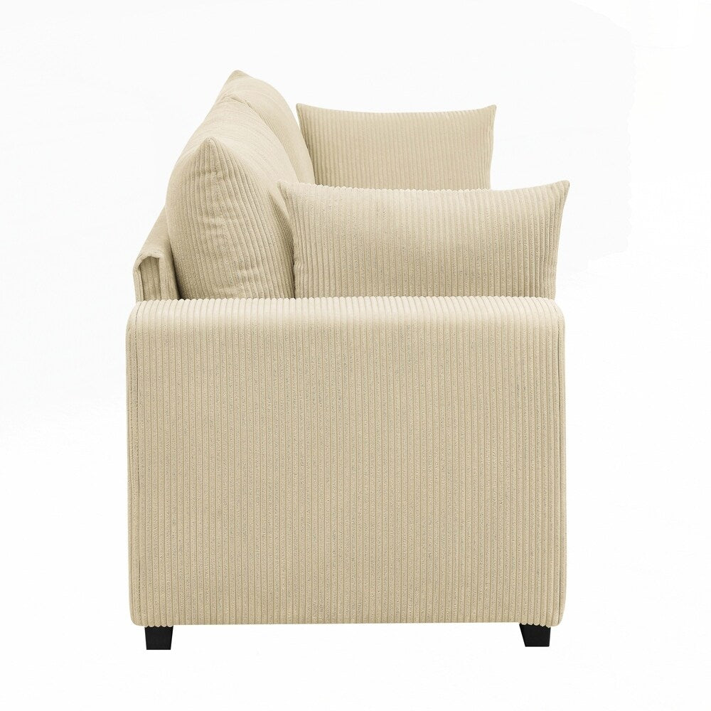 Canapé 2 places en velours côtelé Coastal Haven