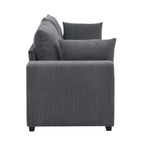 Canapé en velours côtelé de style côtier - 31 P x 79 L x 34 H