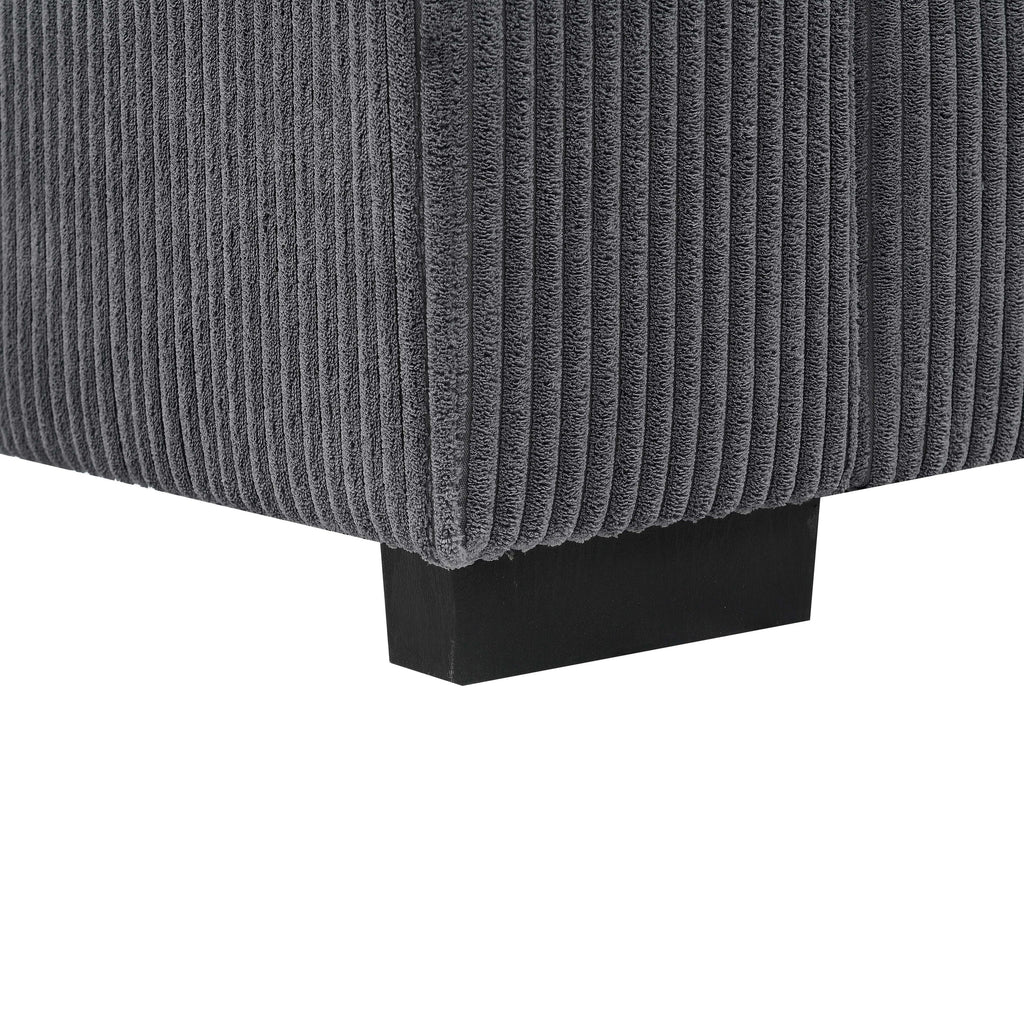 Canapé en velours côtelé de style côtier - 31 P x 79 L x 34 H