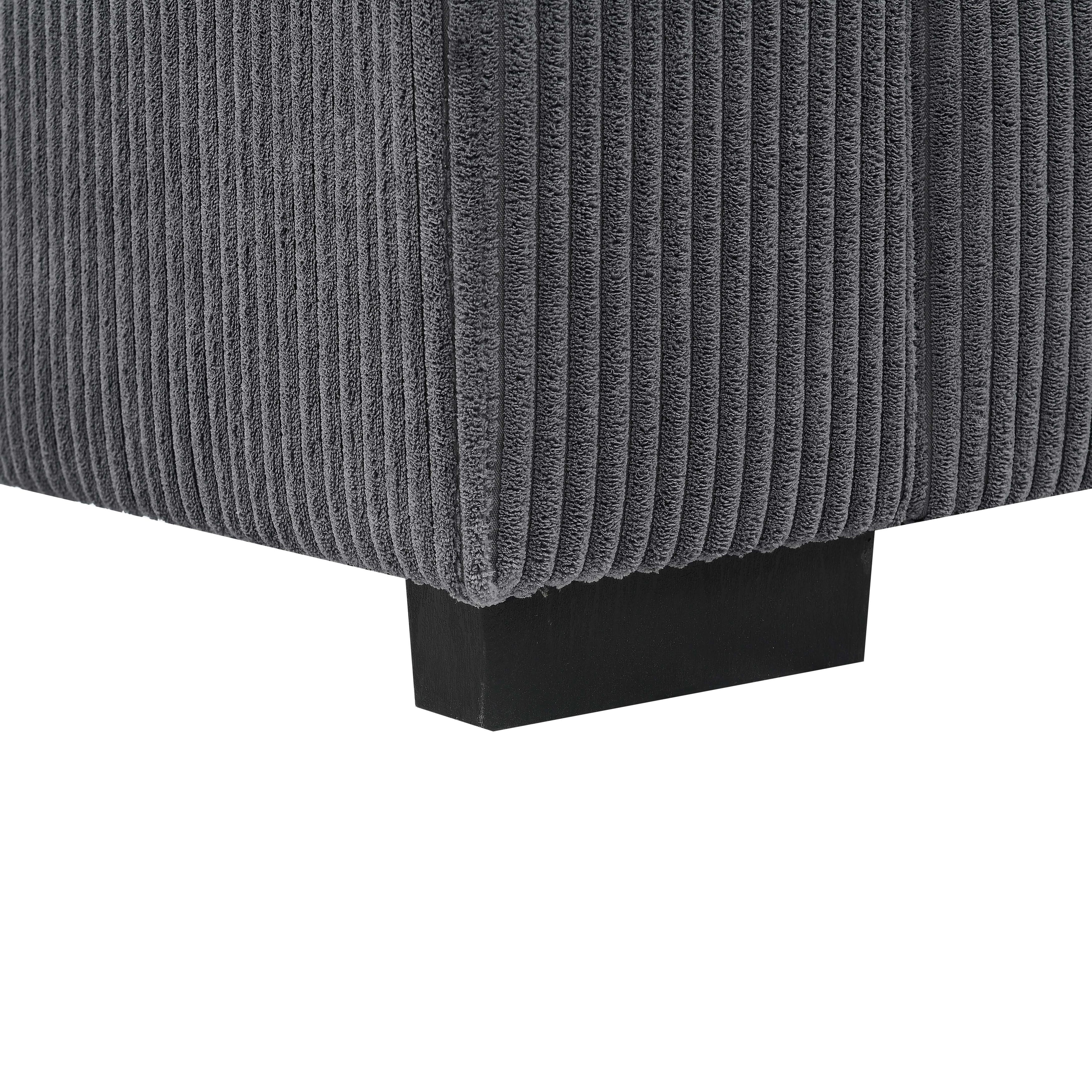 Canapé en velours côtelé de style côtier - 31 P x 79 L x 34 H