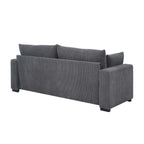 Canapé en velours côtelé de style côtier - 31 P x 79 L x 34 H
