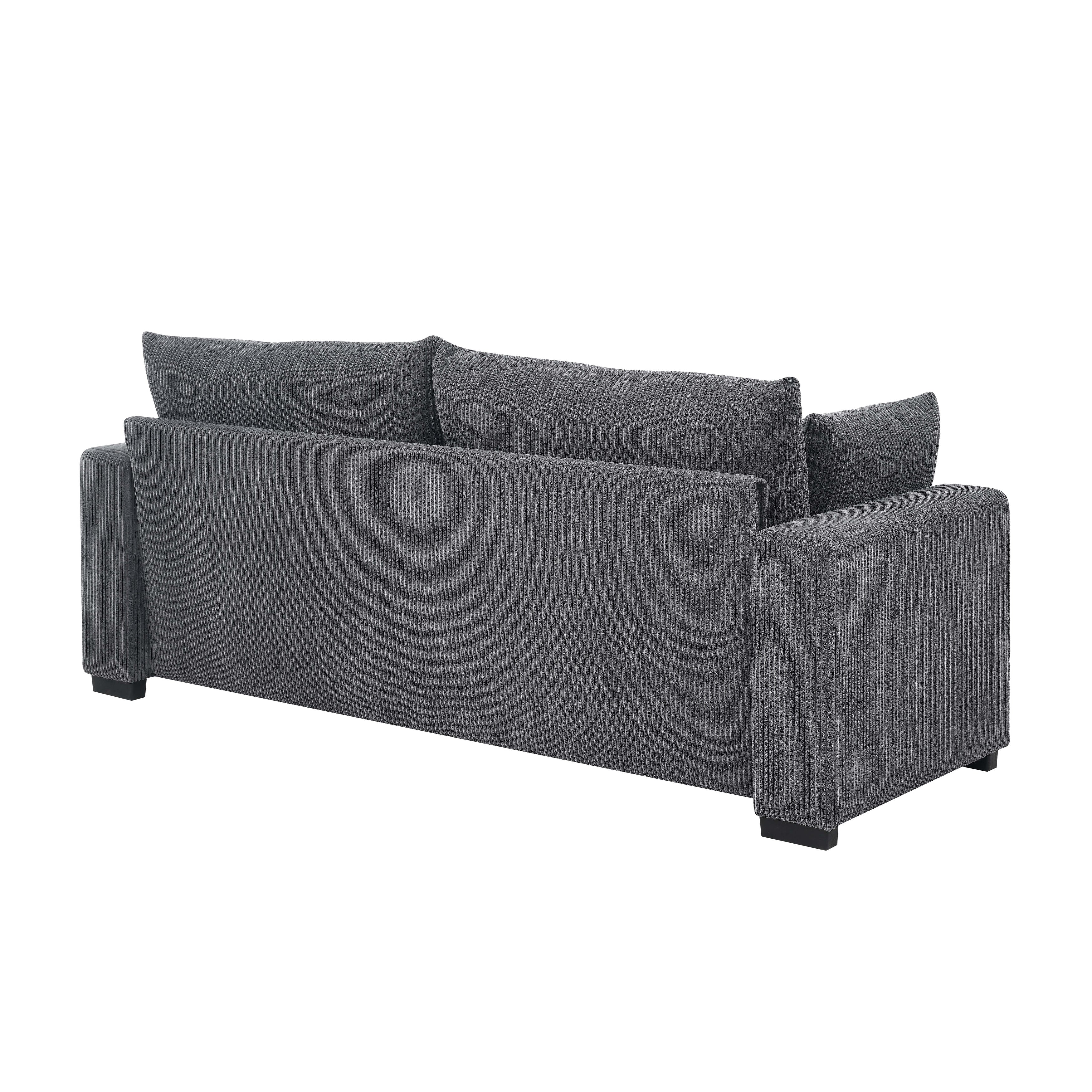 Canapé en velours côtelé de style côtier - 31 P x 79 L x 34 H