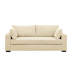 Canapé en velours côtelé de style côtier - 31 P x 79 L x 34 H