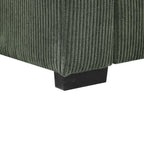 Canapé en velours côtelé de style côtier - 31 P x 79 L x 34 H