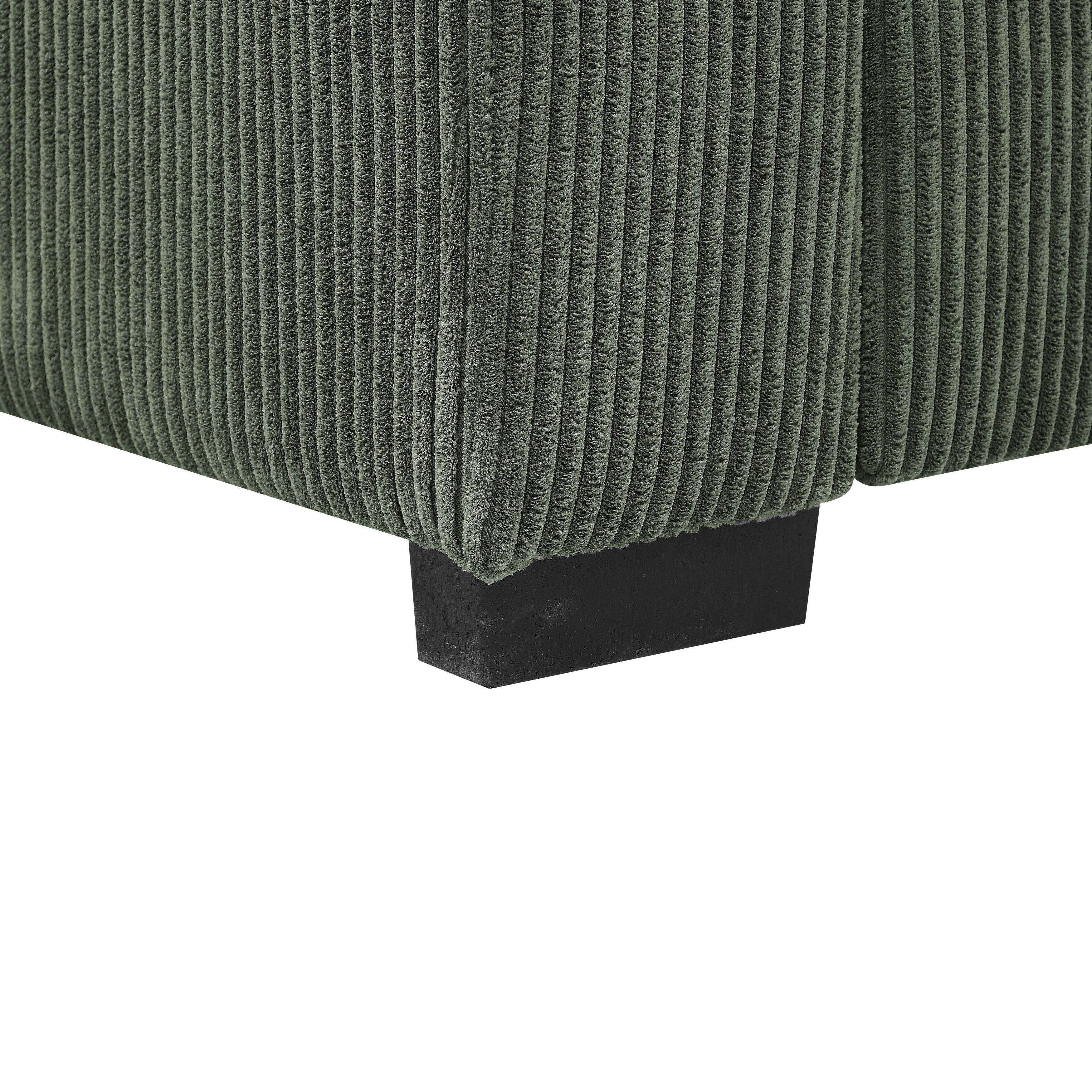 Canapé en velours côtelé de style côtier - 31 P x 79 L x 34 H