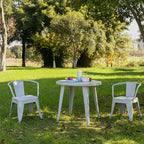Ensemble table et chaises d'extérieur en métal blanc Coco Kids