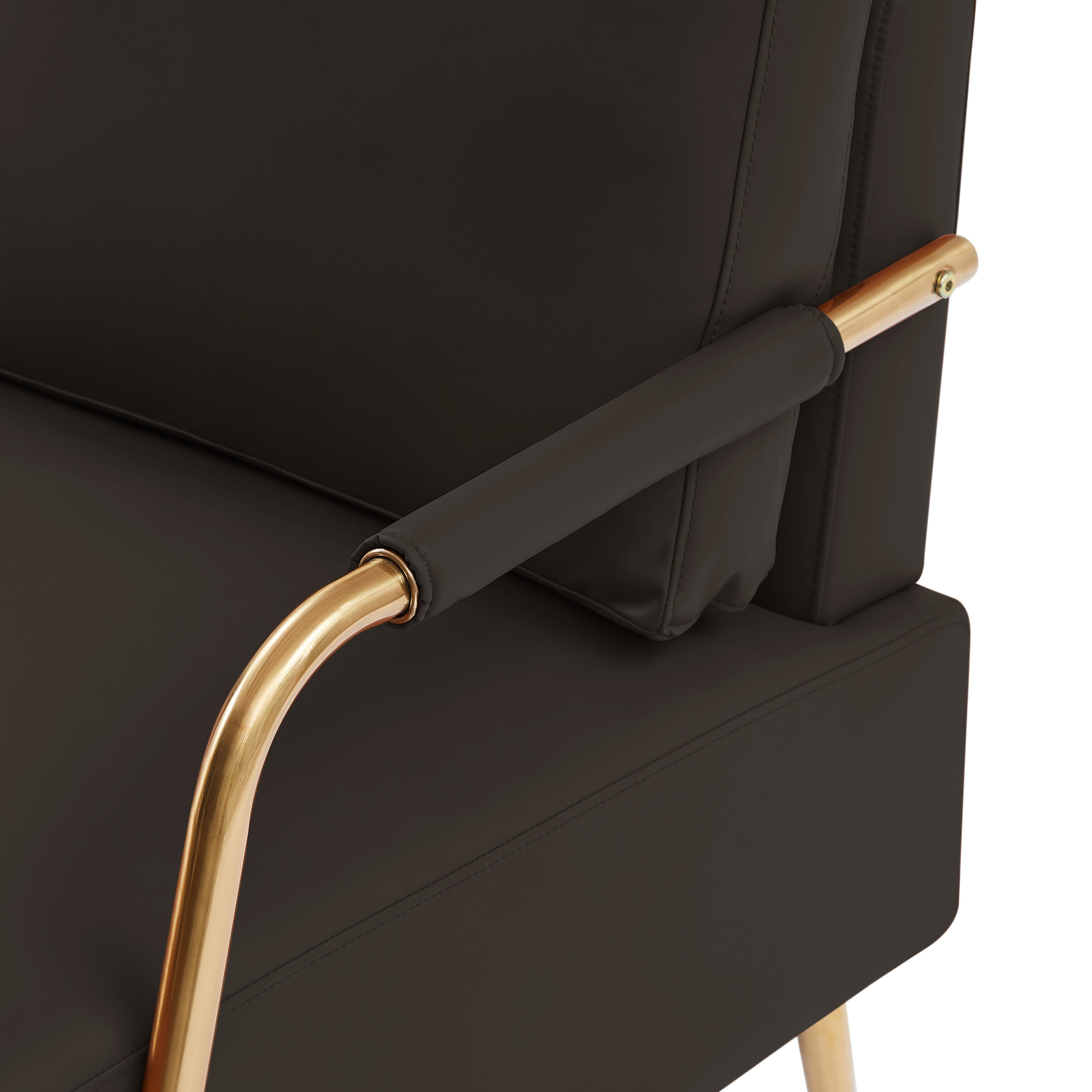 Canapé causeuse en tissu café adapté aux animaux de compagnie avec coussin amovible