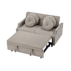 Canapé-lit réglable en polyester couleur café avec ports USB