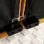 Canapé 3 places Cognac Teddy avec pieds en bois