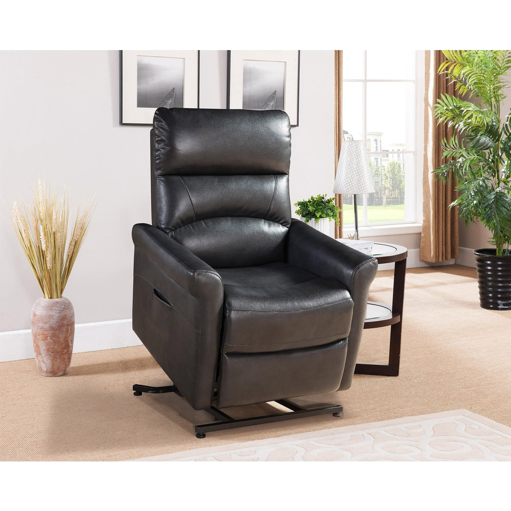 Fauteuil releveur électrique inclinable Colby gris anthracite foncé