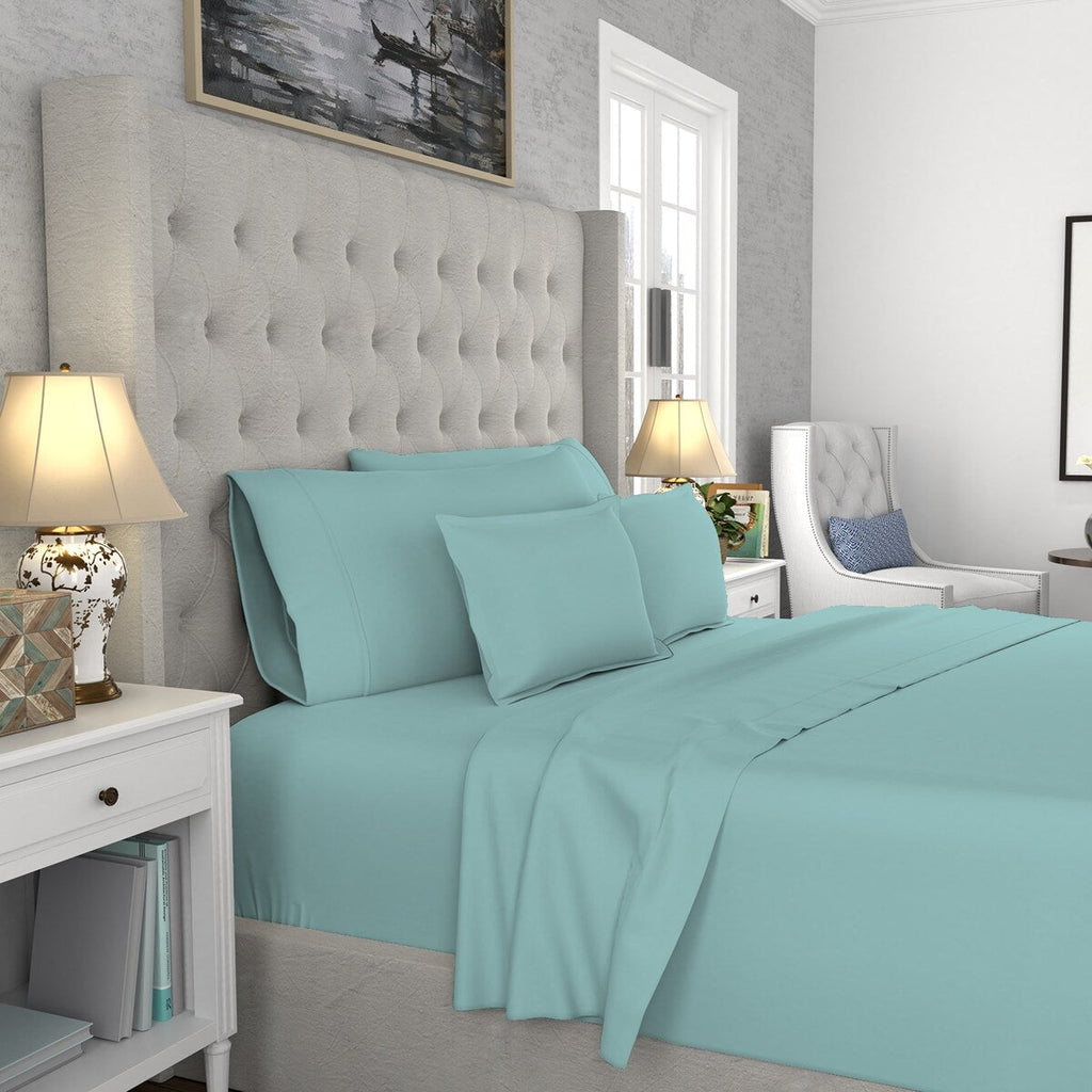 Parure de draps infroissables en mélange de coton de qualité supérieure Color Sense 1200 fils