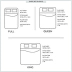 Parure de draps infroissables en mélange de coton de qualité supérieure Color Sense 1200 fils