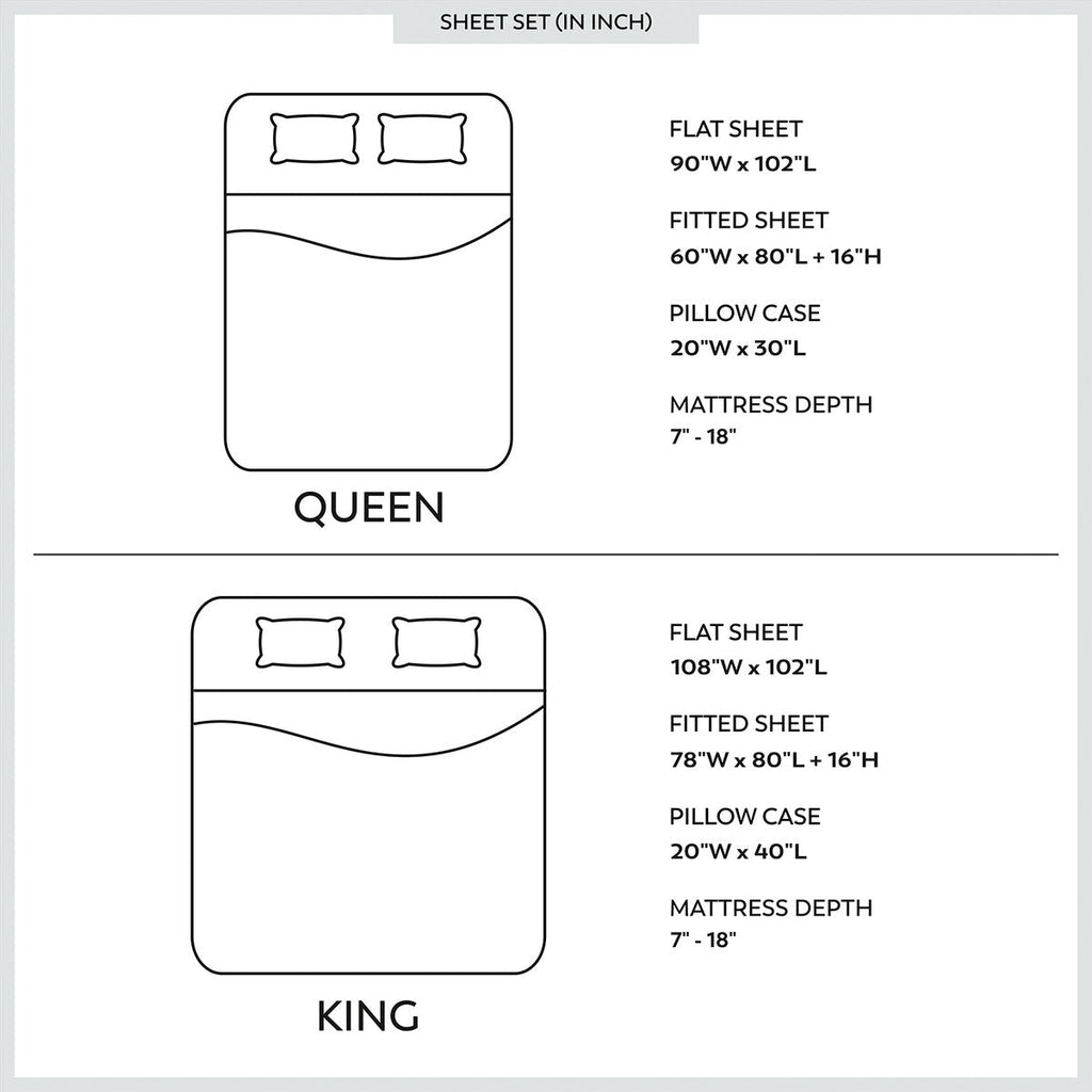 Parure de draps infroissables en mélange de coton de luxe Color Sense 800 fils