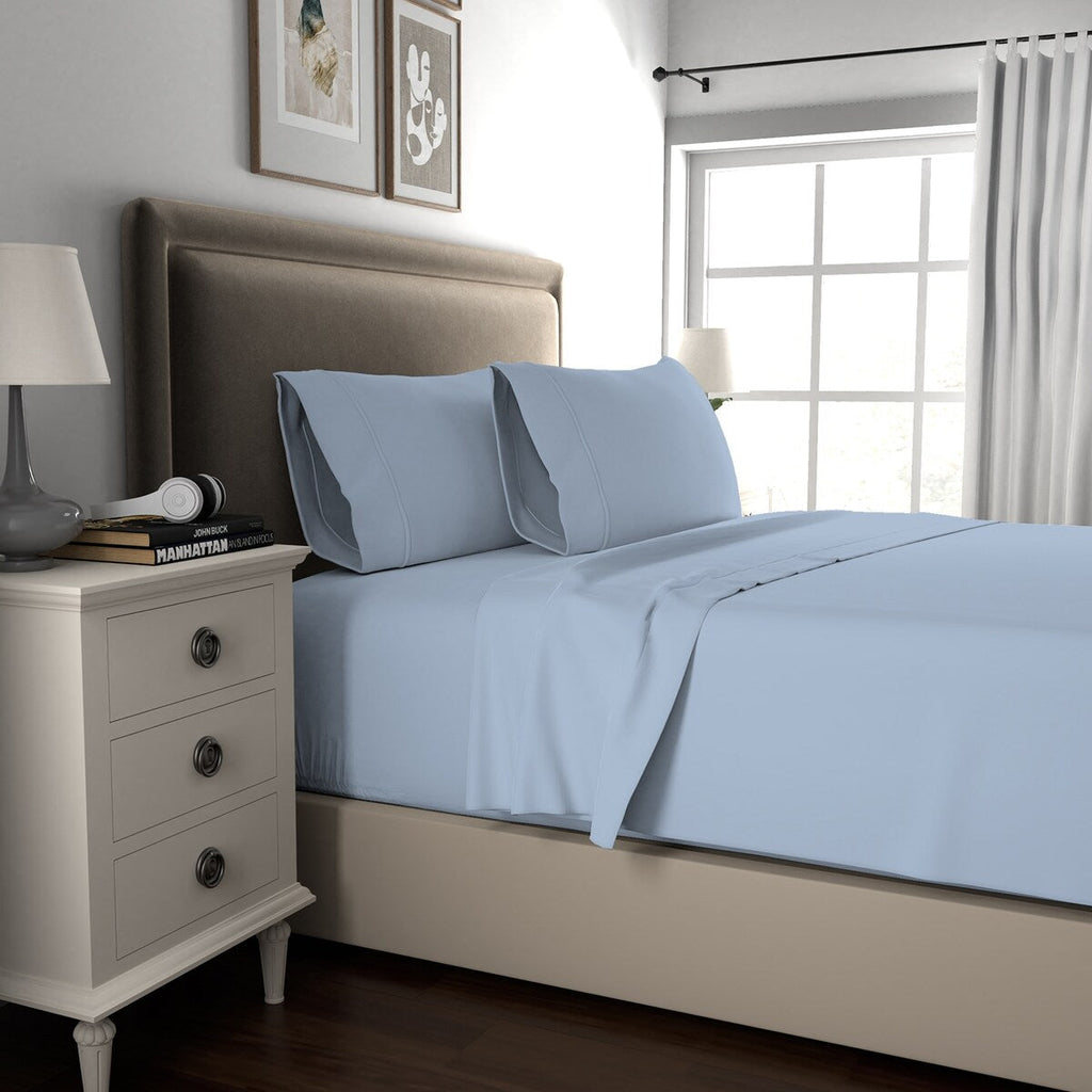 Parure de draps infroissables en mélange de coton de luxe Color Sense 800 fils