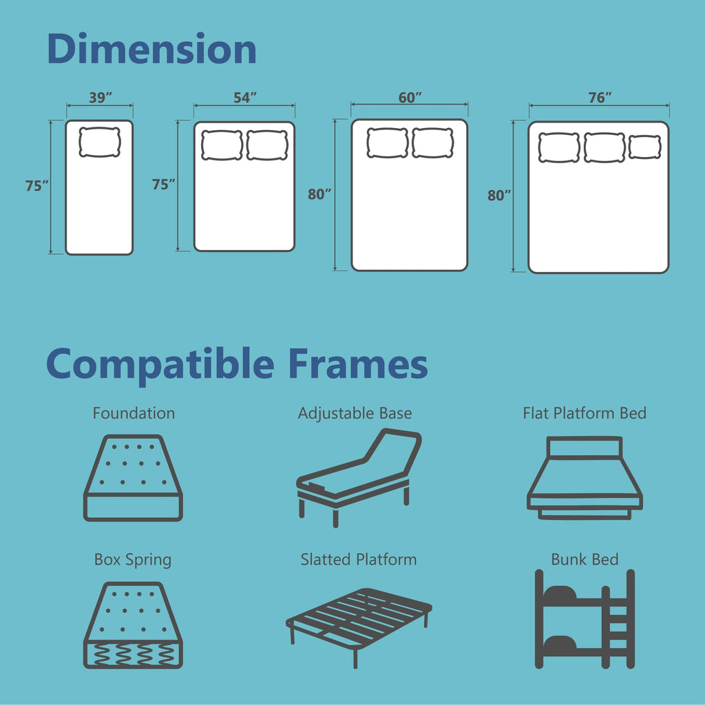 Matelas en mousse à mémoire de forme hypoallergénique Comfiture Modern de 6 pouces par DreamMax