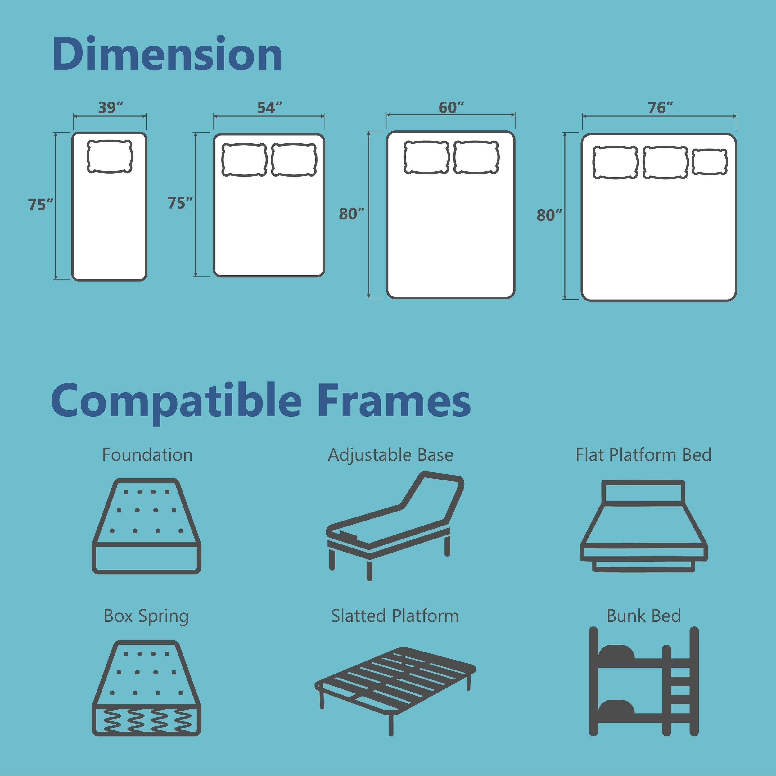Matelas en mousse à mémoire de forme hypoallergénique Comfiture Modern de 6 pouces par DreamMax