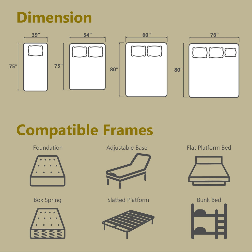 Matelas en mousse à mémoire de forme hypoallergénique Comfiture Modern de 8 pouces par DreamMax