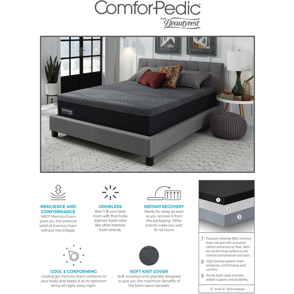 Matelas en mousse à mémoire de forme ComforPedic de BeautyRest 14 NRO