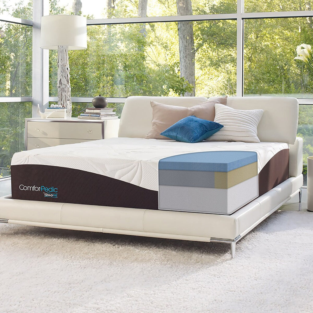 ComforPedic de Beautyrest Choisissez votre matelas confort en mousse à mémoire de forme gel 12 pouces - Marron
