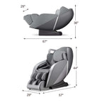 Fauteuil de massage complet du corps avec commande vocale et rouleau chauffant pour les pieds
