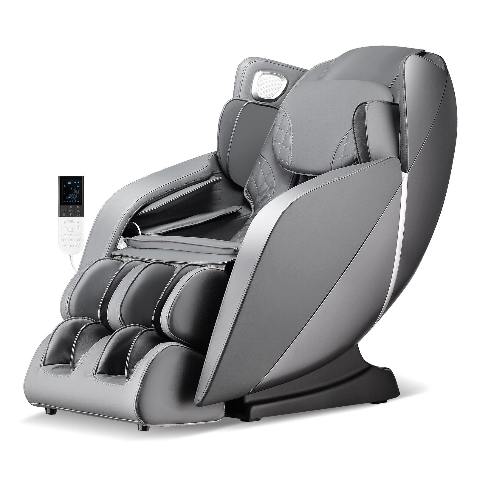Fauteuil de massage complet du corps avec commande vocale et rouleau chauffant pour les pieds
