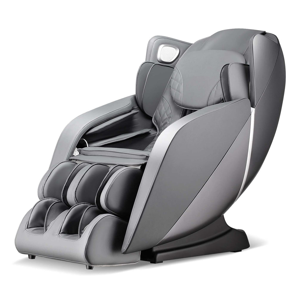 Fauteuil de massage complet du corps avec commande vocale et rouleau chauffant pour les pieds
