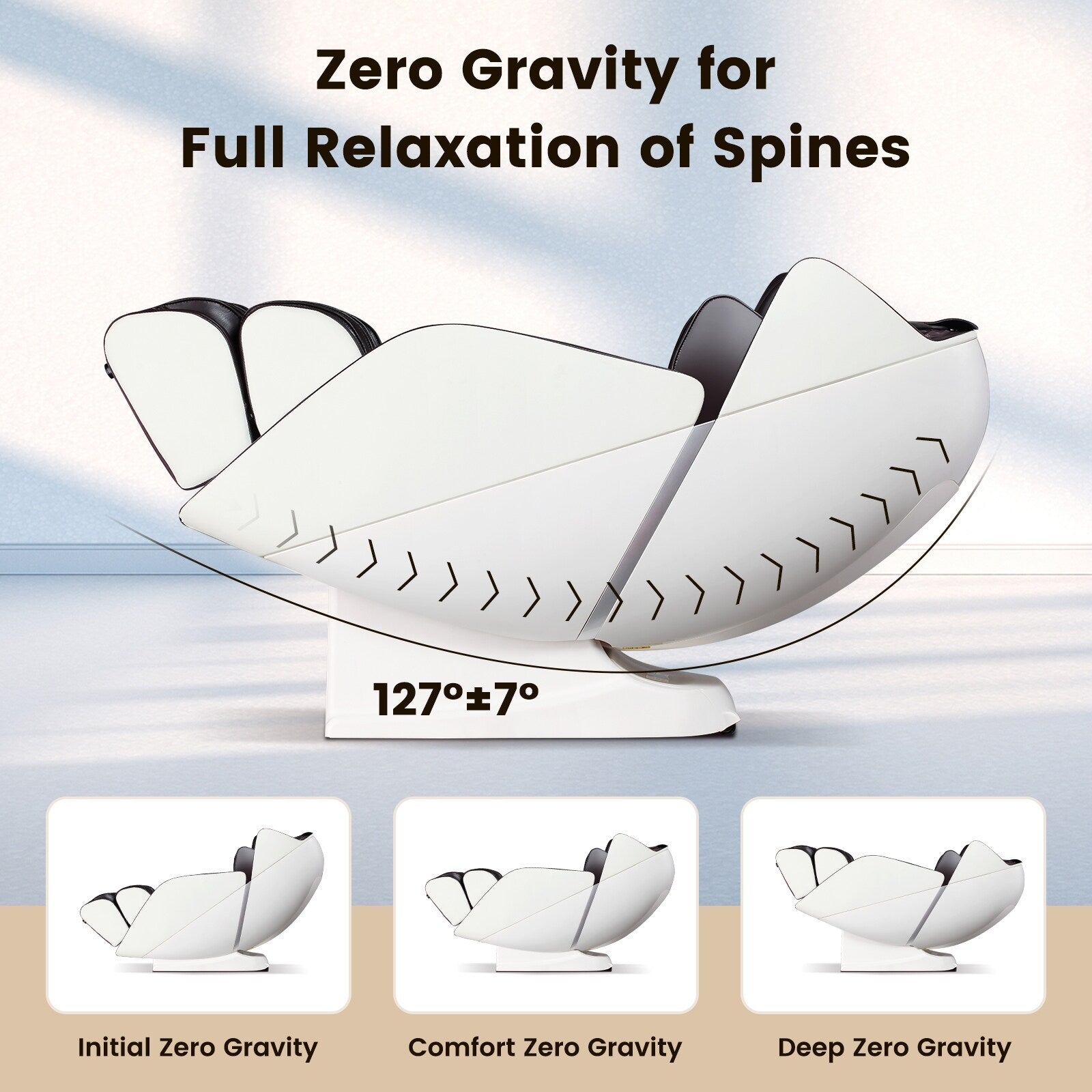 Fauteuil de massage complet du corps avec commande vocale et rouleau chauffant pour les pieds